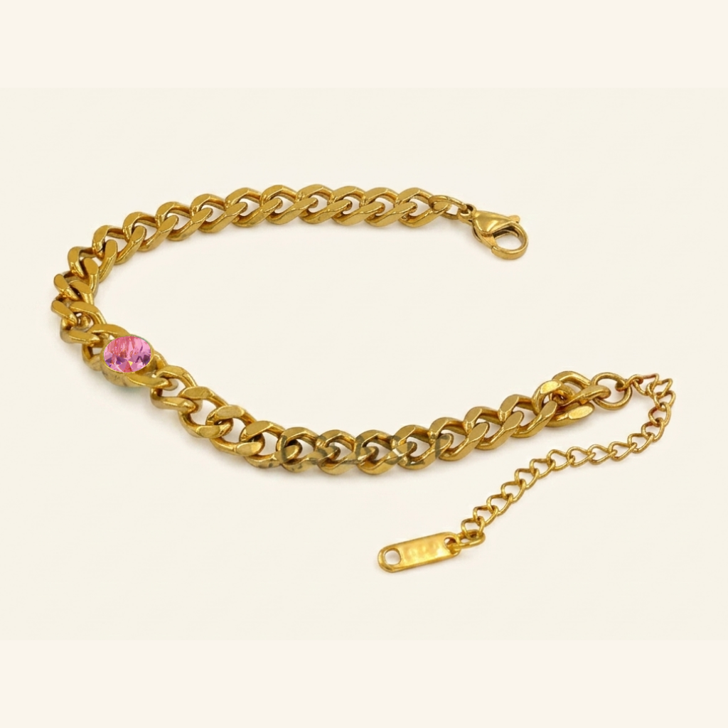 Bracelet en Gemme de Naissance Audacieux