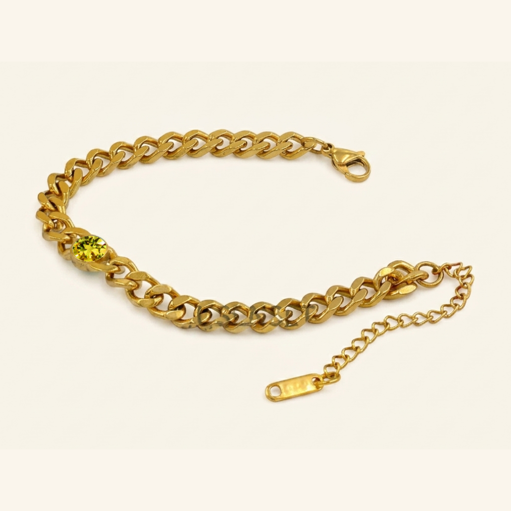 Bracelet en Gemme de Naissance Audacieux