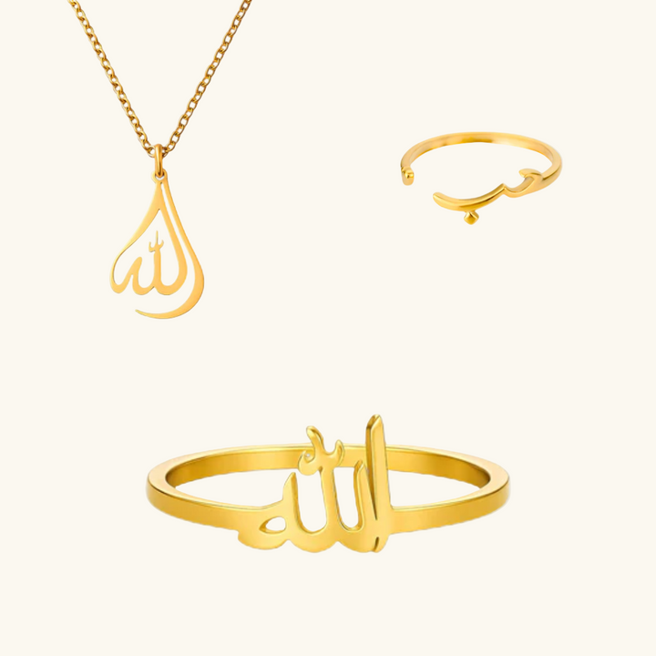 Ensemble Allah en or 18K