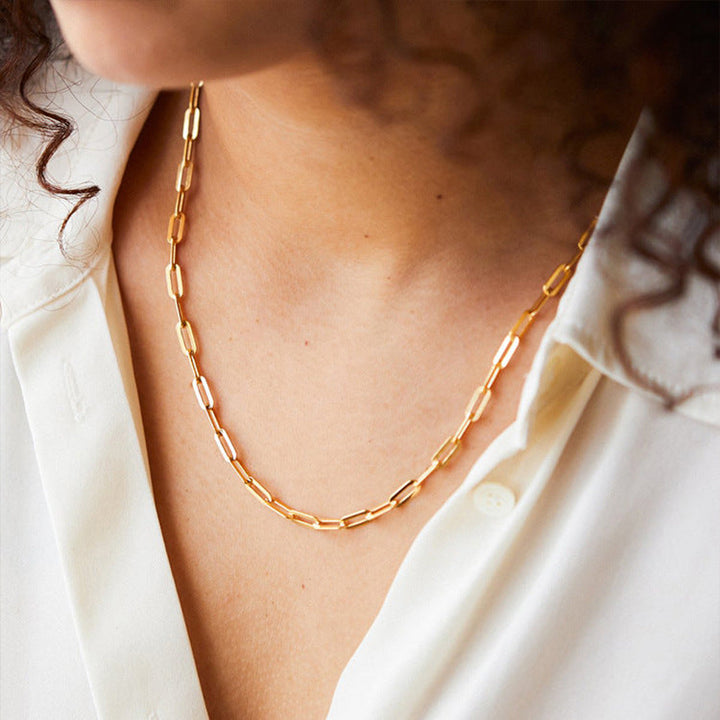 Collier en Chaîne Or Ambre