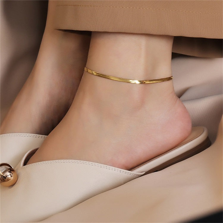 Bracelet de cheville Gia Or Herringbone