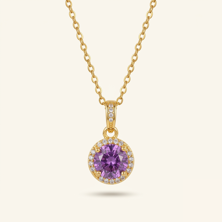 Collier Pendentif Gemme Brisée