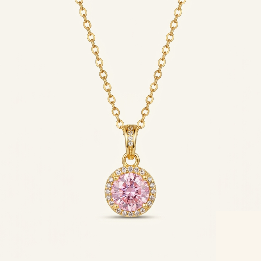 Collier Pendentif Gemme Brisée