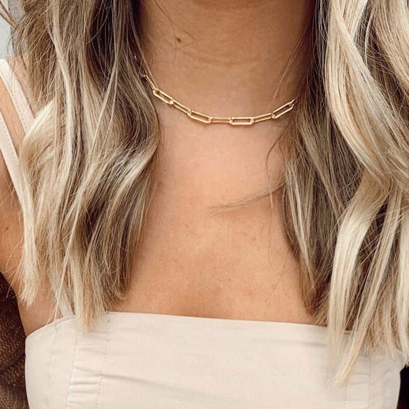 Collier en Chaîne Or Ambre