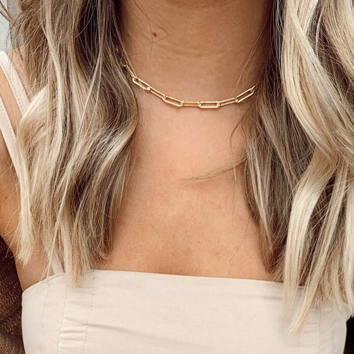 Collier en Chaîne Or Ambre
