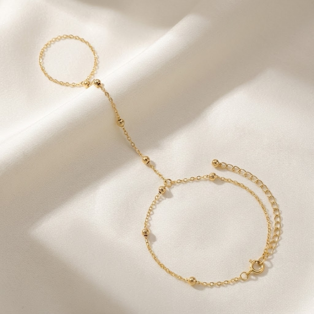 Bracelet Chaîne Main en Or Minimal