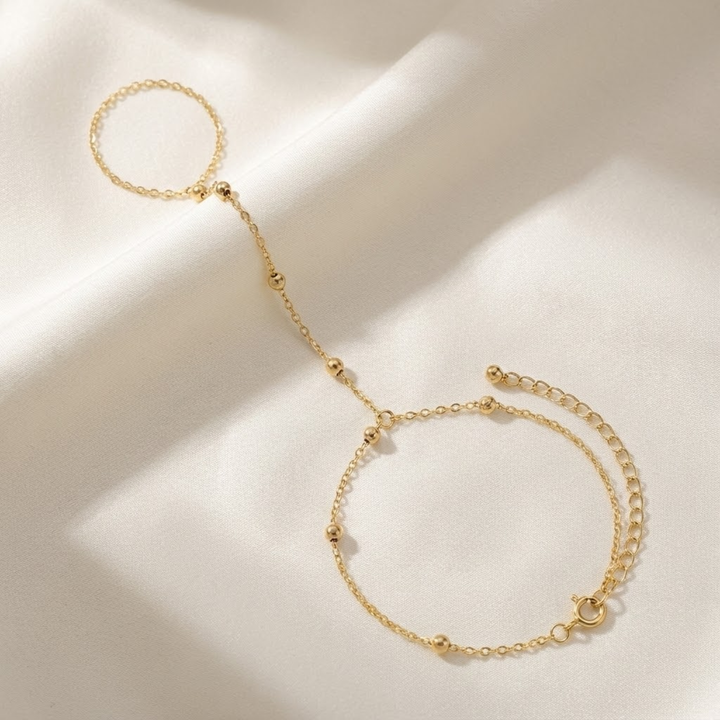 Bracelet Chaîne Main en Or Minimal