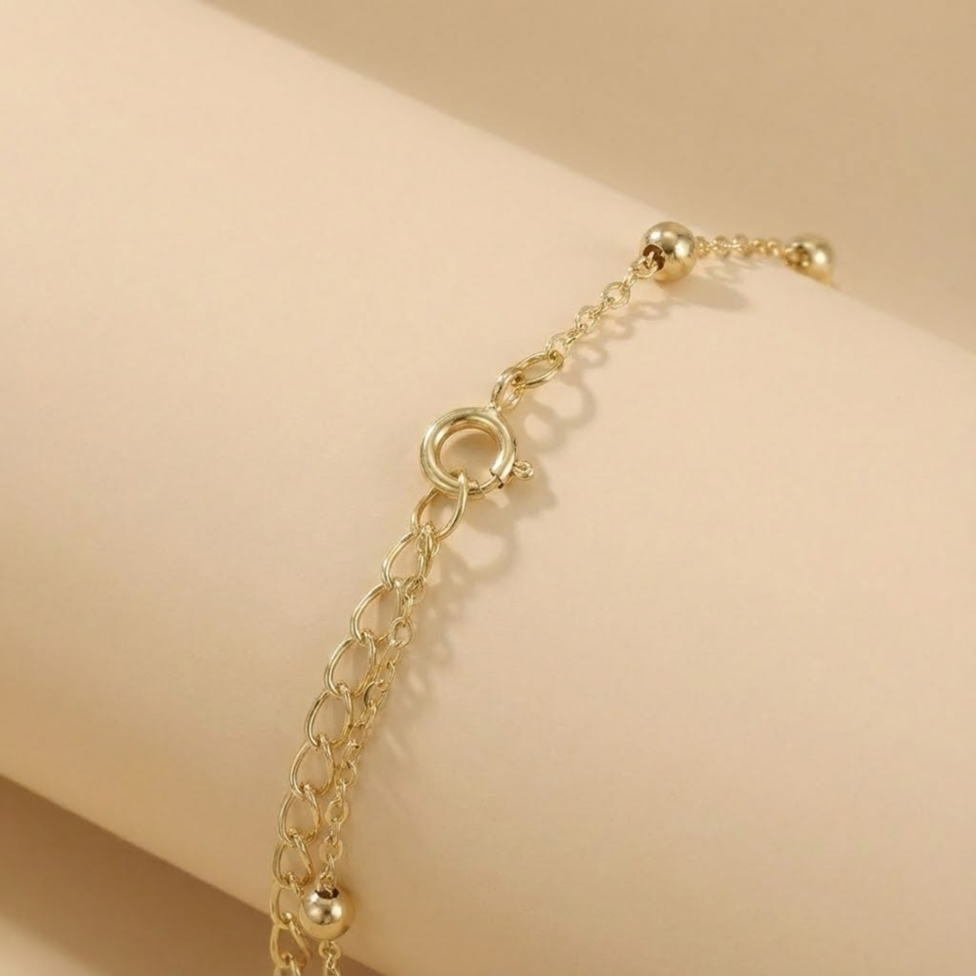 Bracelet Chaîne Main en Or Minimal