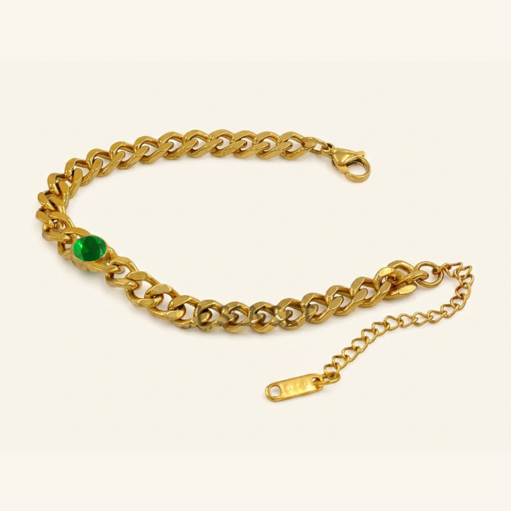 Bracelet en Gemme de Naissance Audacieux
