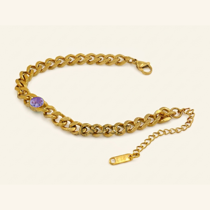 Bracelet en Gemme de Naissance Audacieux