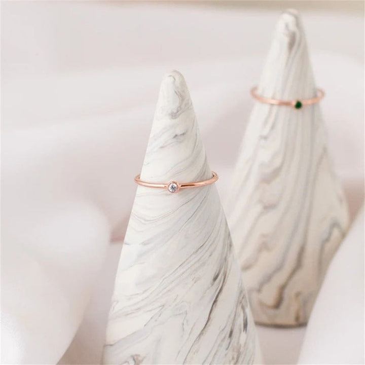 Bague Empilable Amelia avec Pierre de Naissance