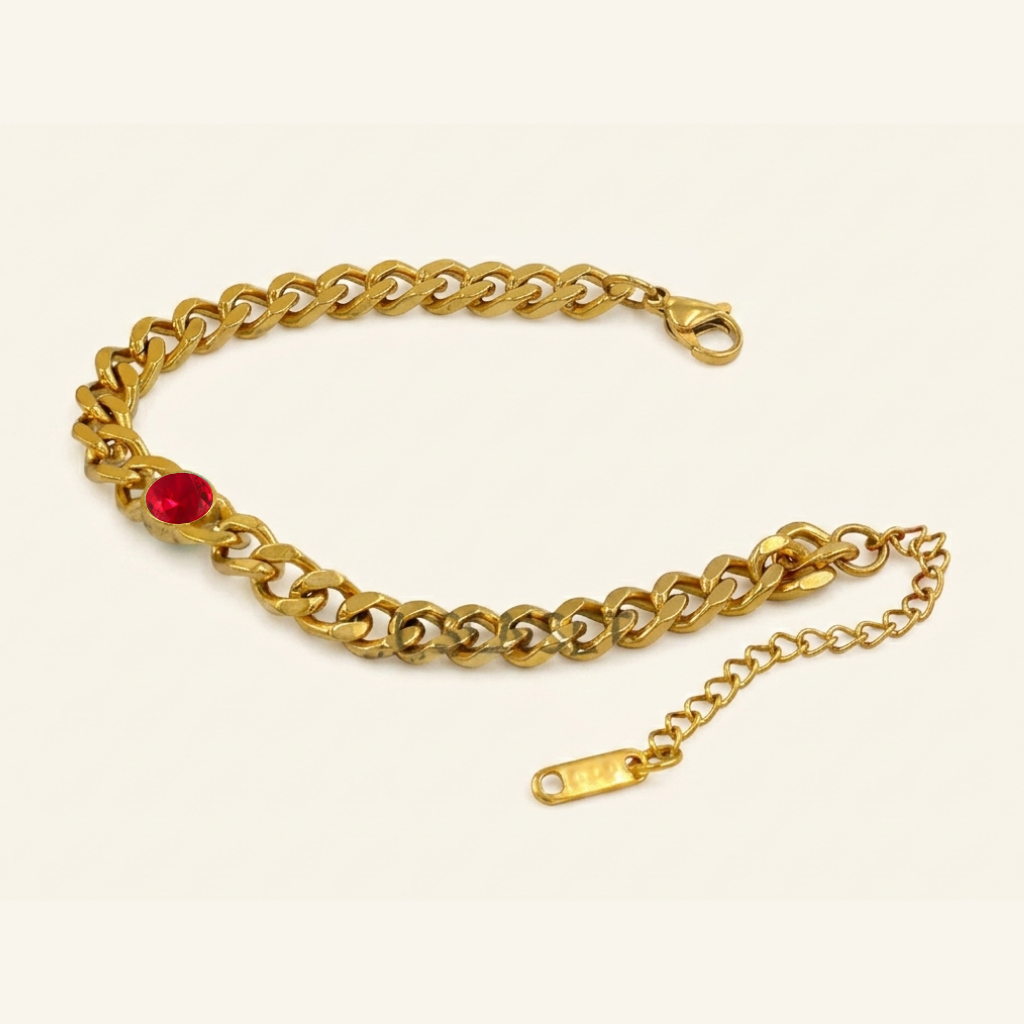 Bracelet en Gemme de Naissance Audacieux