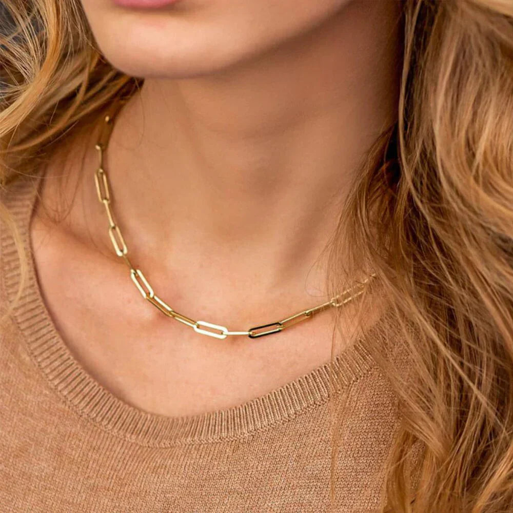 Collier en Chaîne Or Ambre
