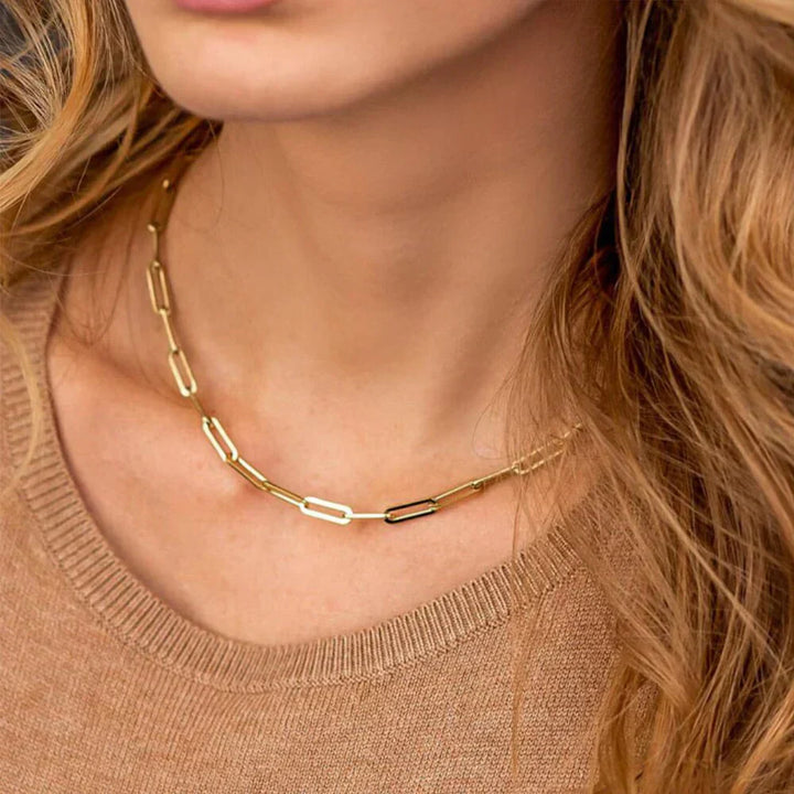 Collier en Chaîne Or Ambre