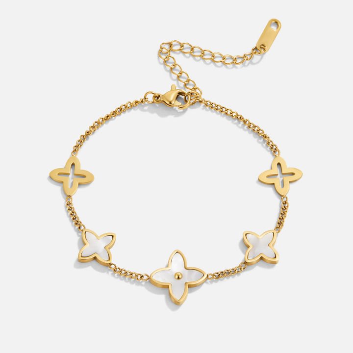 Bracelet Pétale de Fleur Blanche