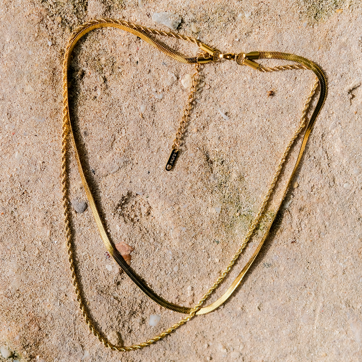 Collier en Chaîne Dorée Superposée Hailey
