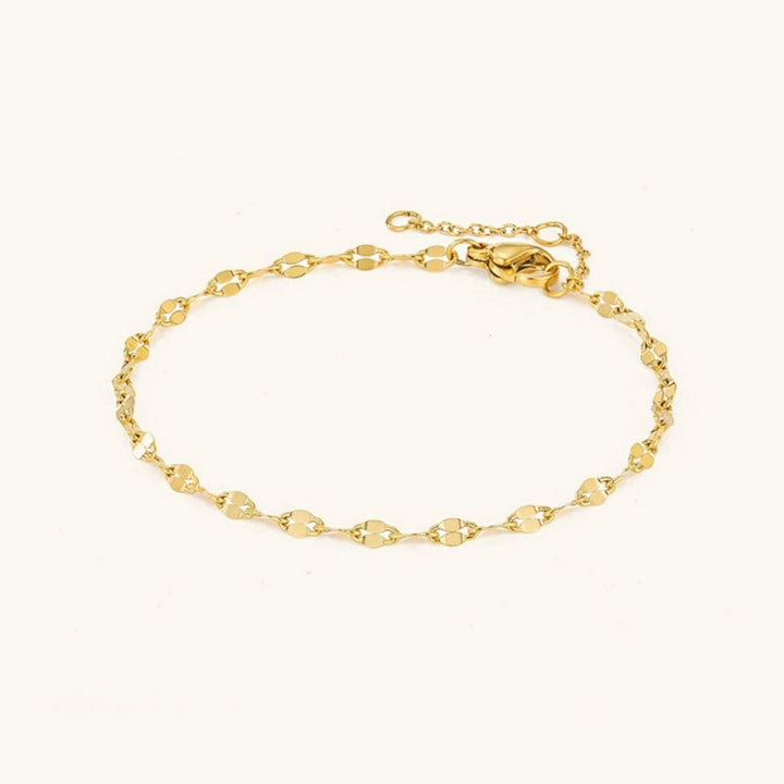 Bracelet de cheville en chaîne dorée Charlotte