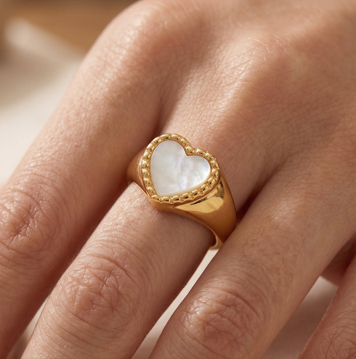 Bague Cœur Blanche Amara