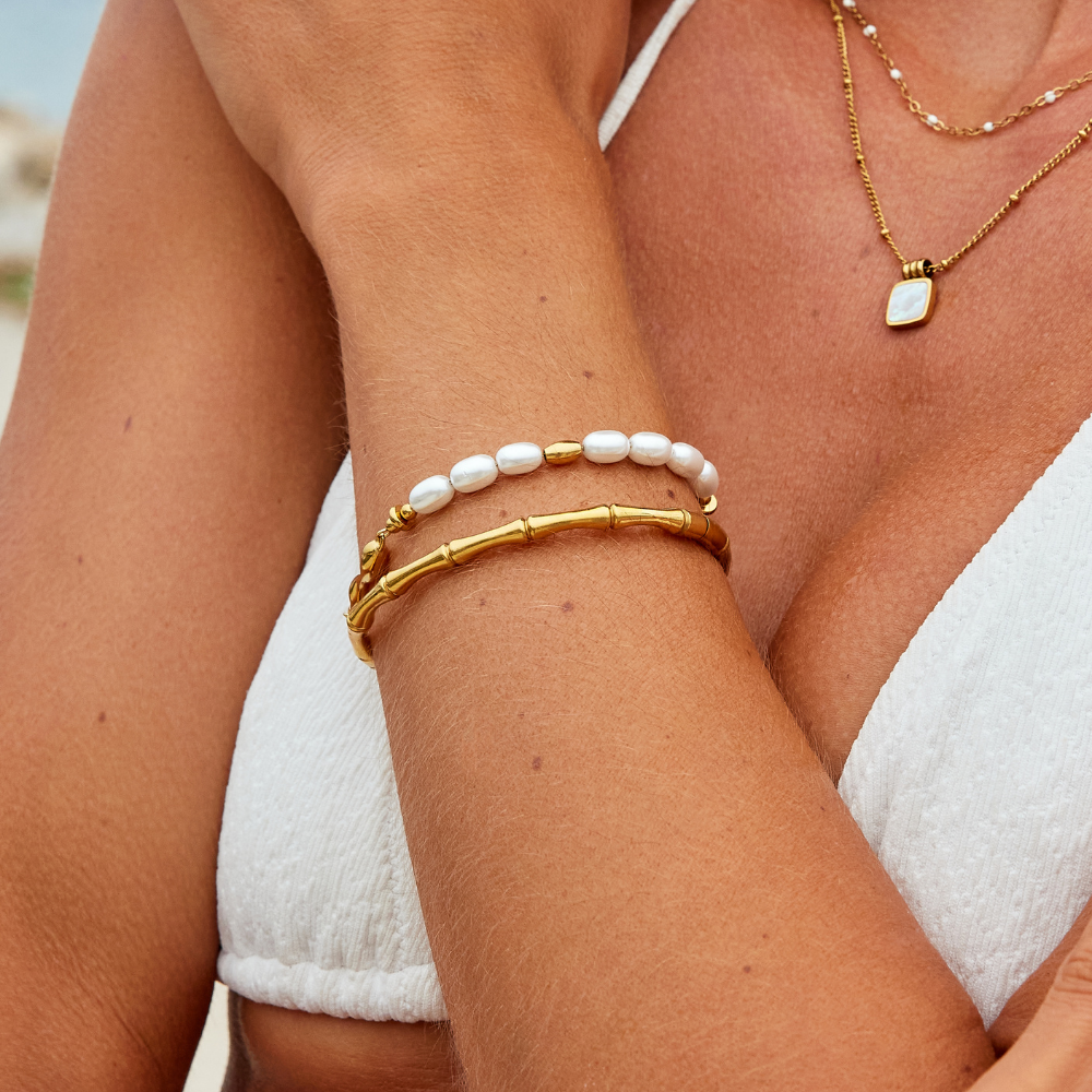 Bracelet en Bambou Doré Ara