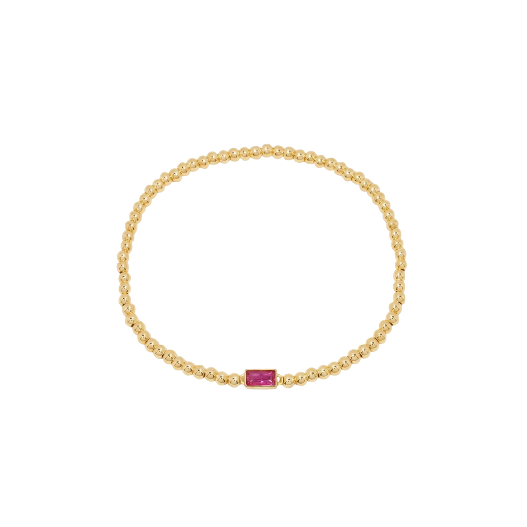 Bracelet en Gemmes avec Perles en Or