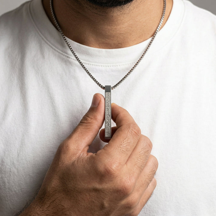 Collier en Barre en Acier Ayatul Kursi
