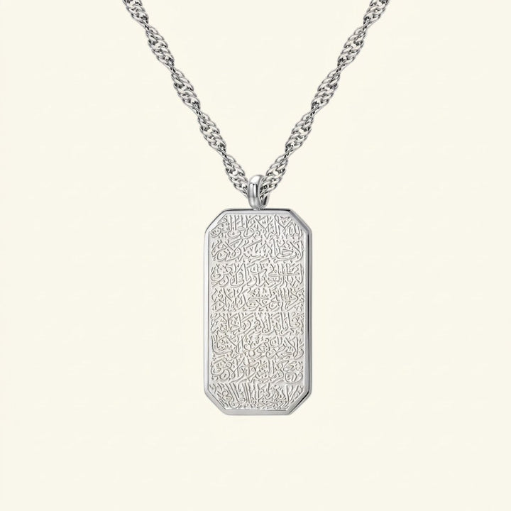 Collier Tag Ayatul Kursi pour Hommes