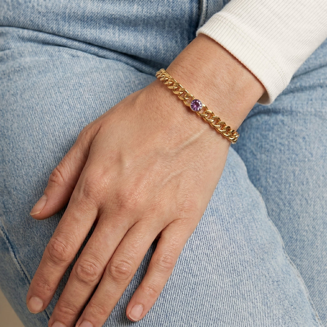 Bracelet en Gemme de Naissance Audacieux