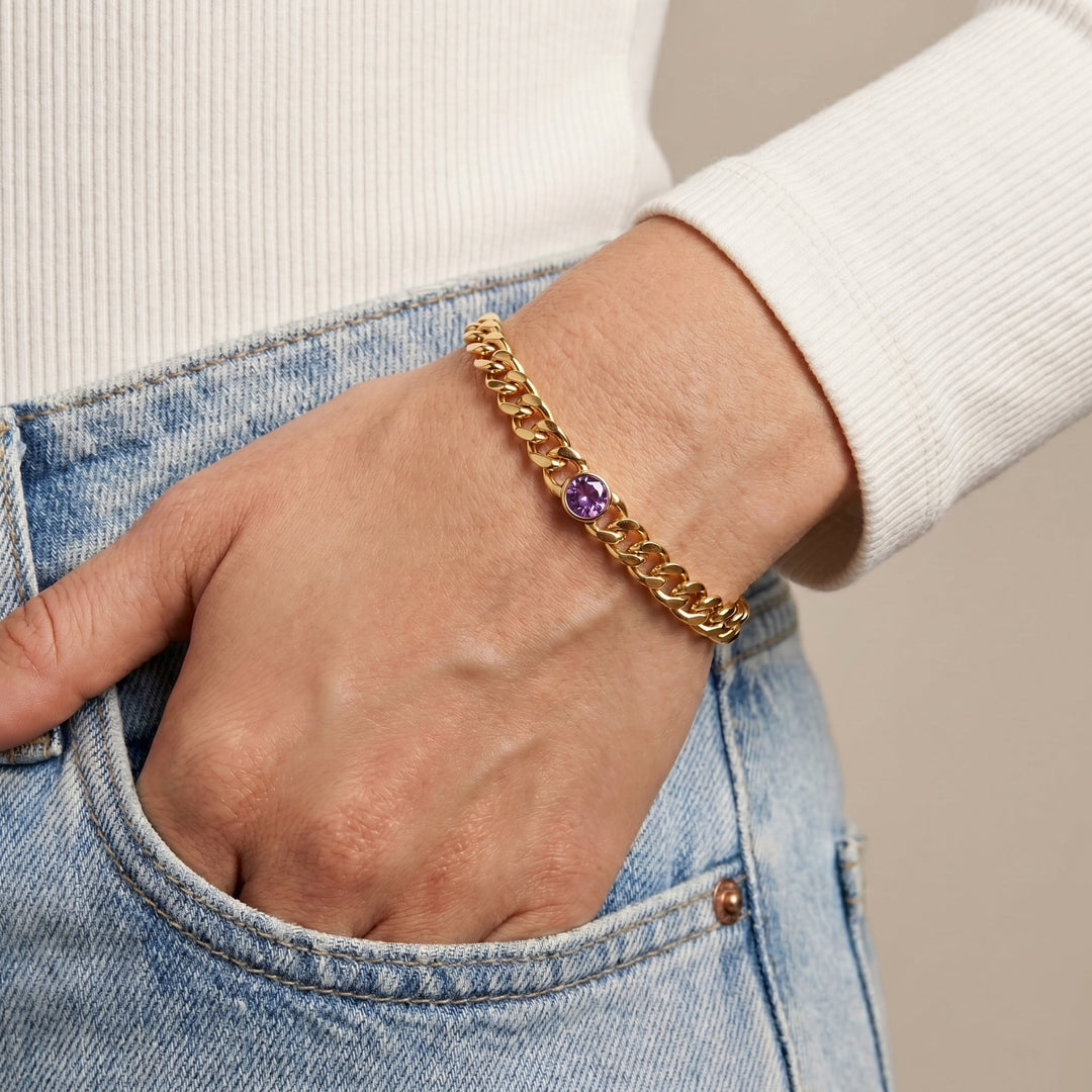 Bracelet en Gemme de Naissance Audacieux