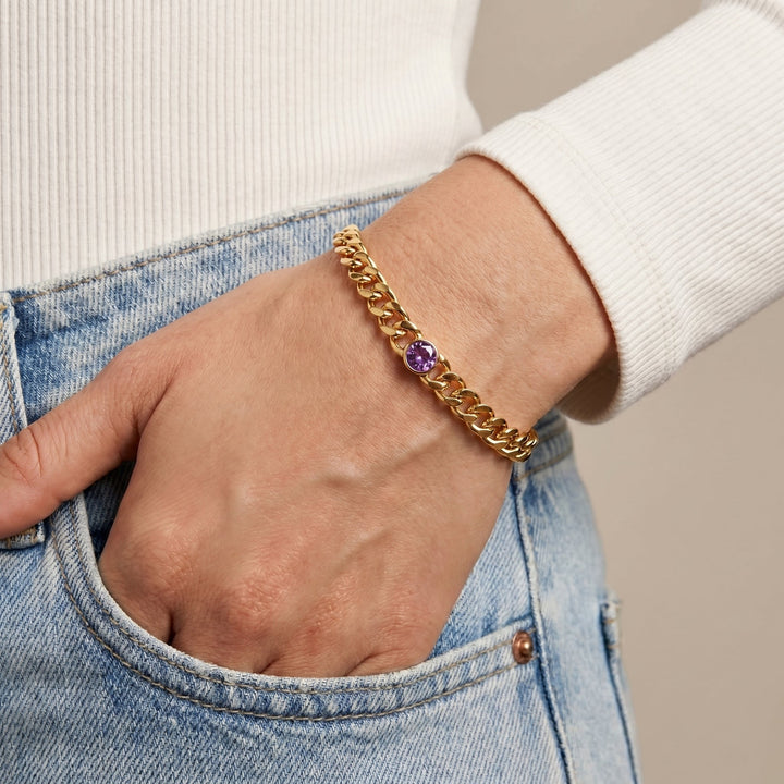 Bracelet en Gemme de Naissance Audacieux