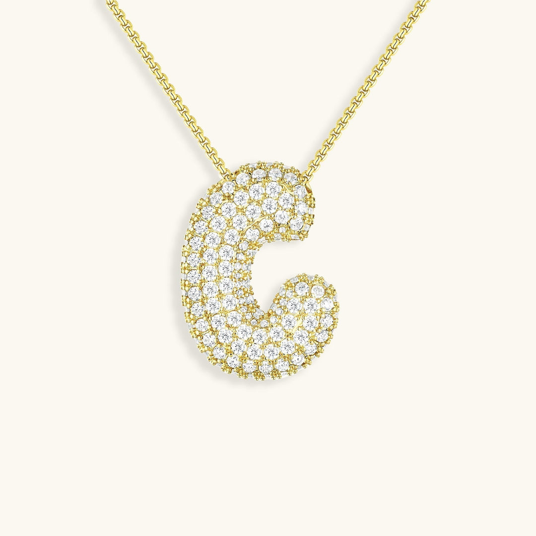 Collier en Diamant Initial Bulles