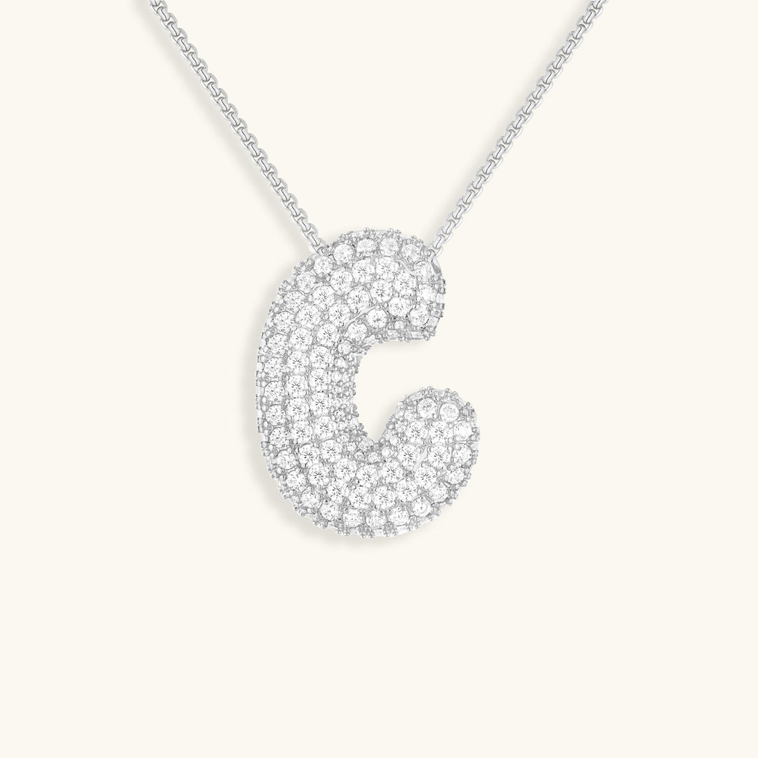 Collier en Diamant Initial Bulles