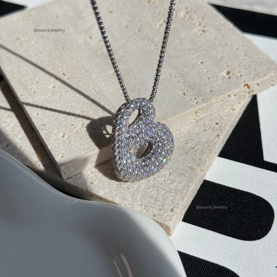 Collier en Diamant Initial Bulles