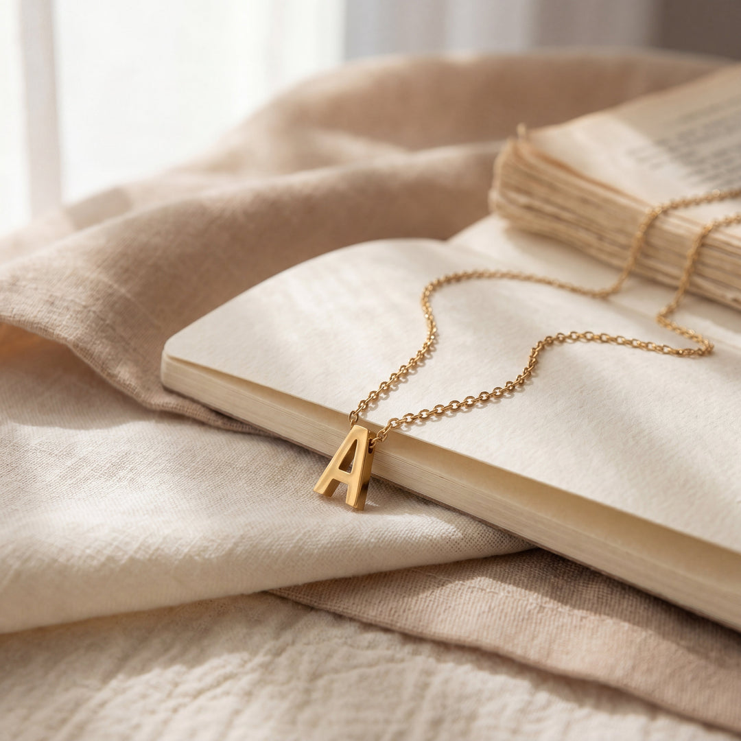 Collier délicat avec charme initial