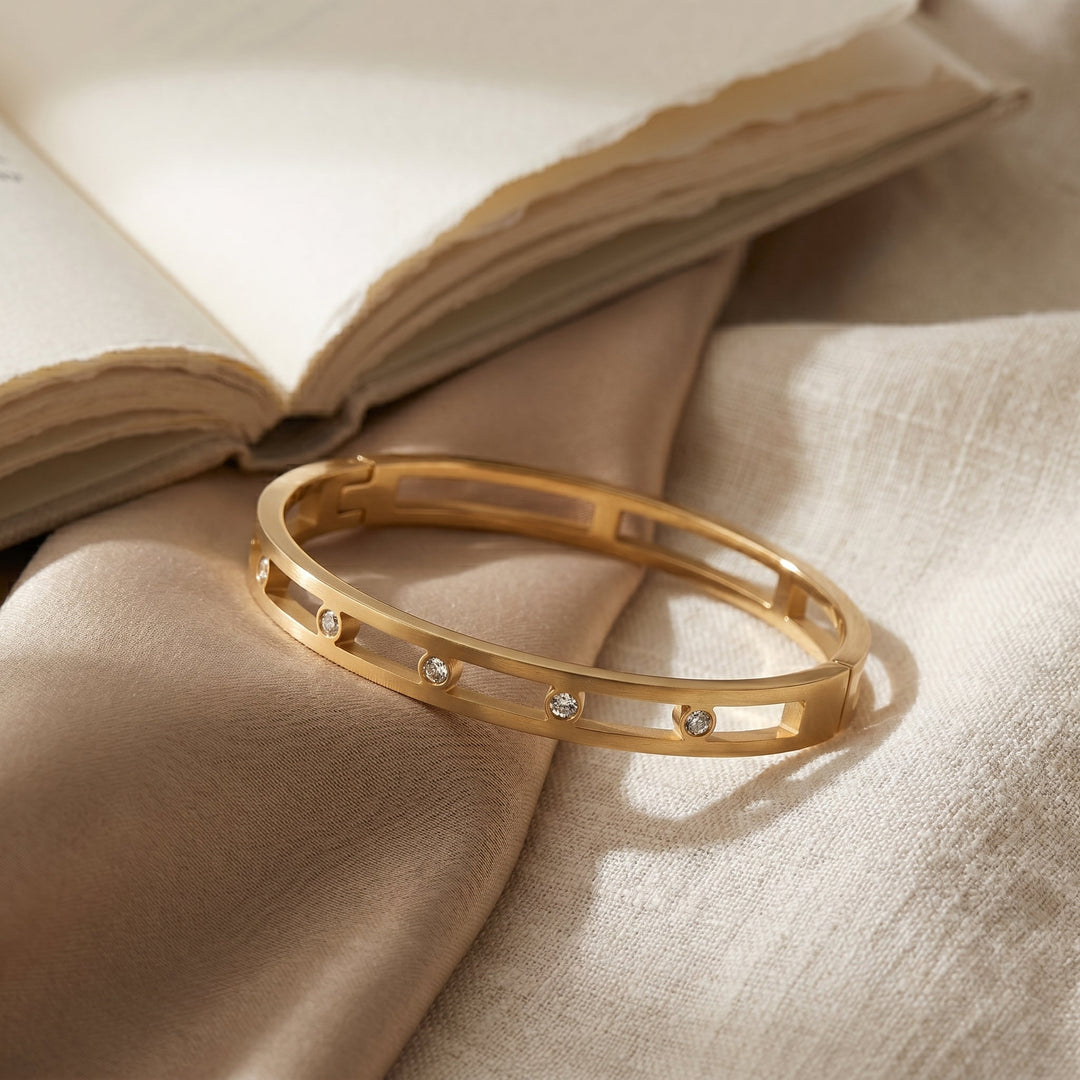 Bracelet Sofia en cristal et or