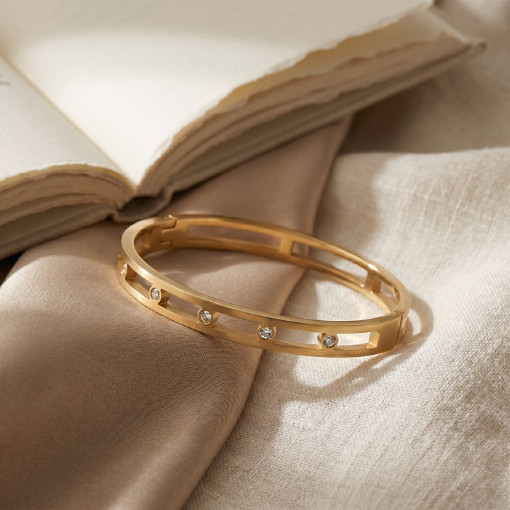 Bracelet Sofia en cristal et or