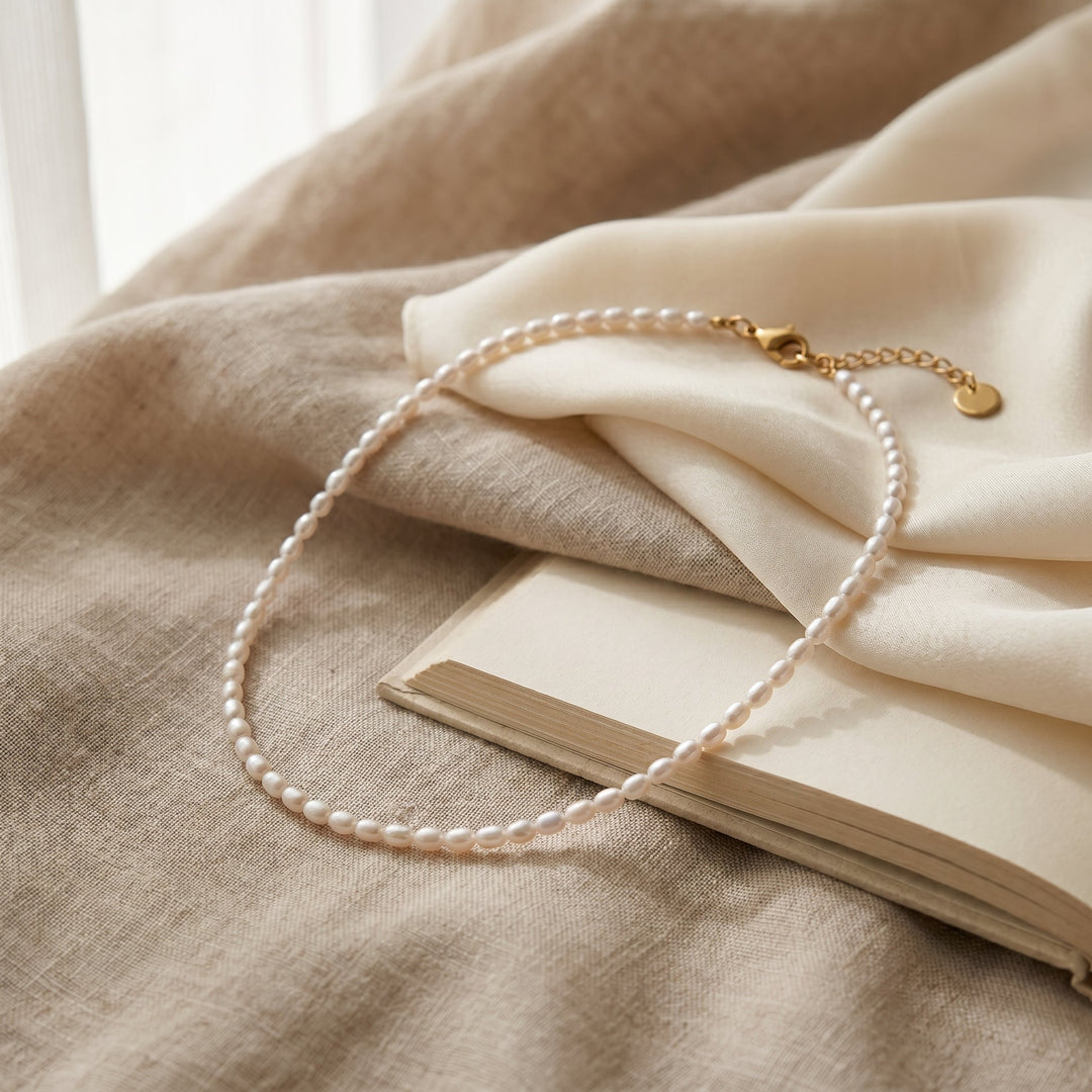 Collier Choker en Perles d'Eau Douce Rayo