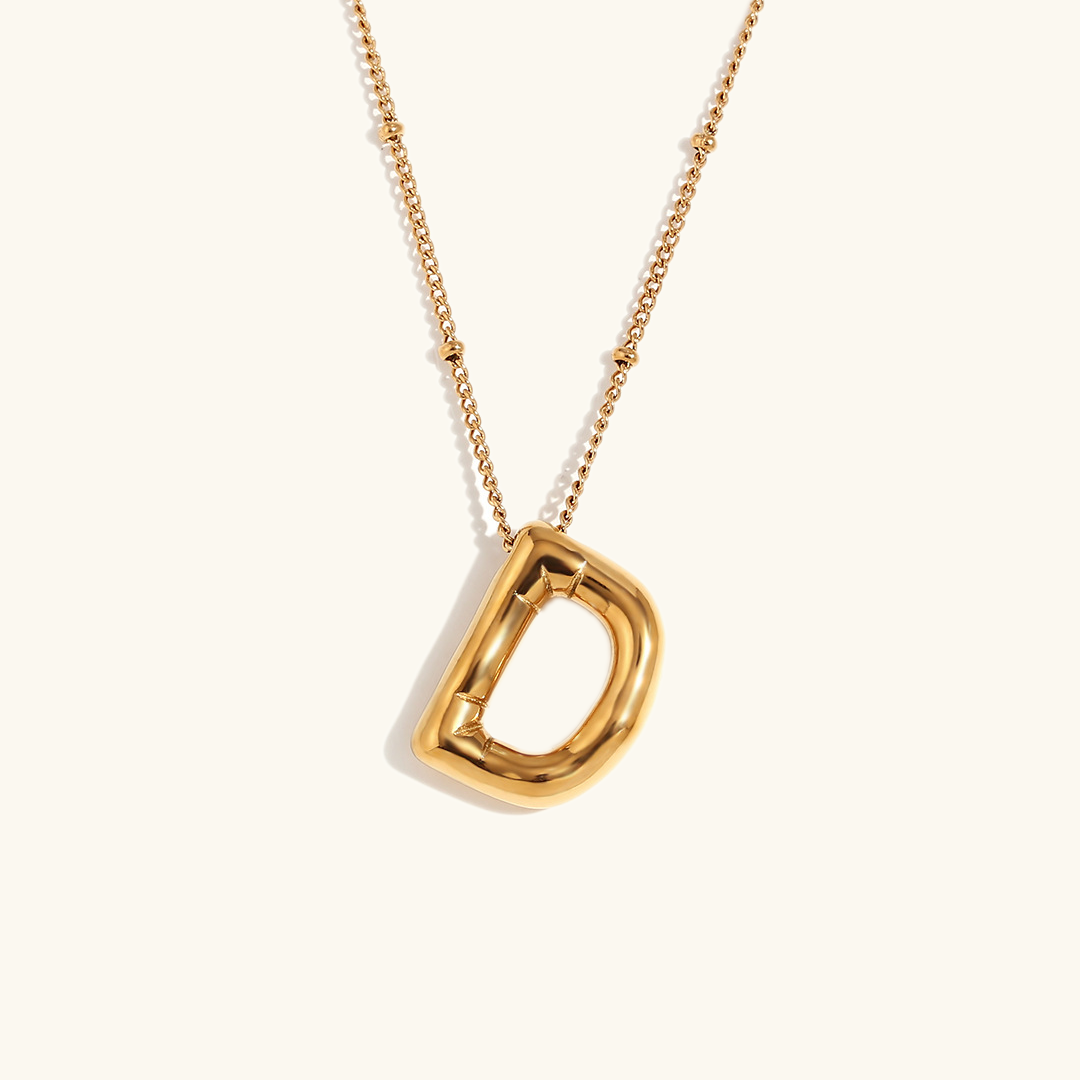 Collier Initial en Or Balloon