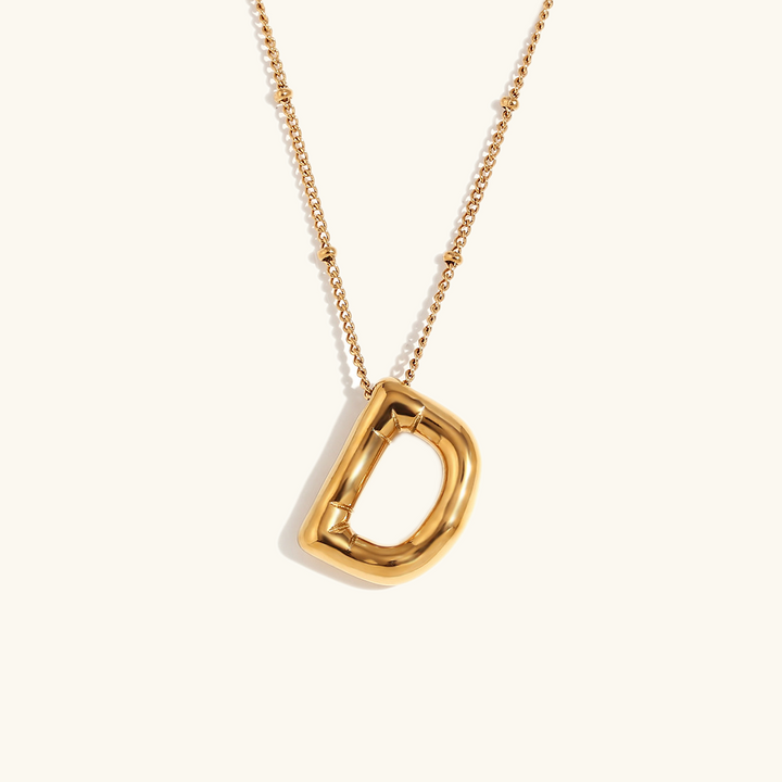 Collier Initial en Or Balloon