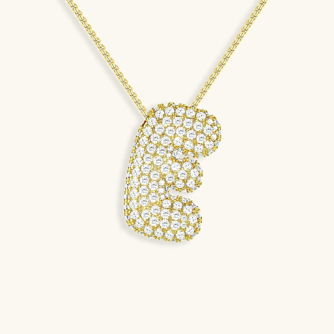 Collier en Diamant Initial Bulles