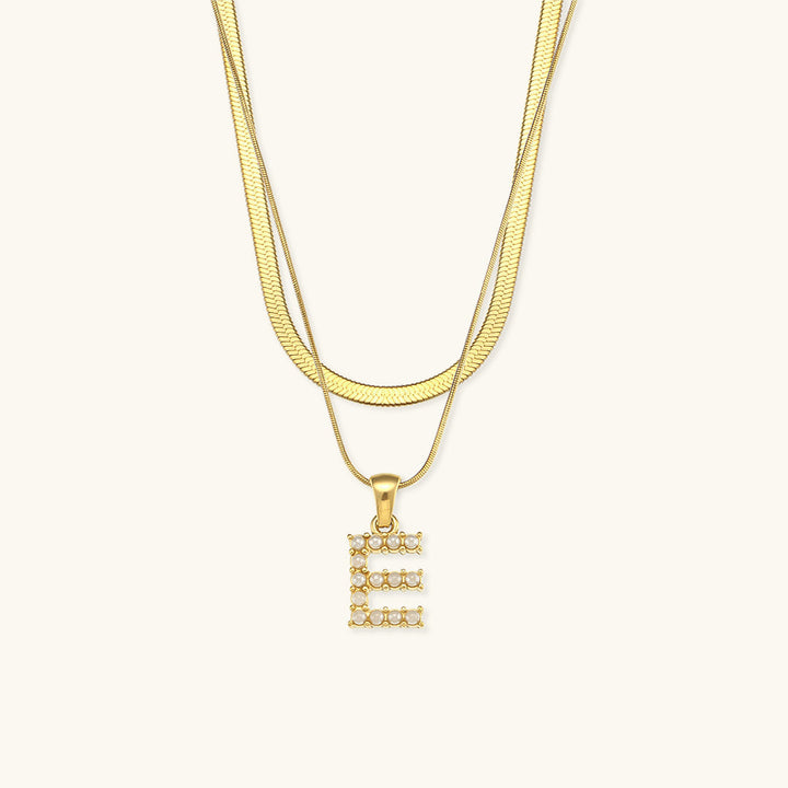 Collier en Or avec Lettre Initiale Superposée Fiona