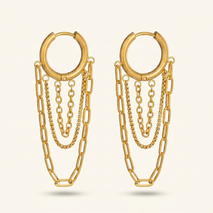 Boucles d'oreilles à franges superposées
