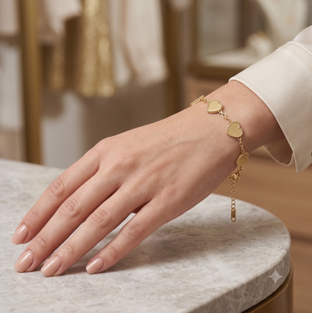 Chaque Bracelet Cœur en Or