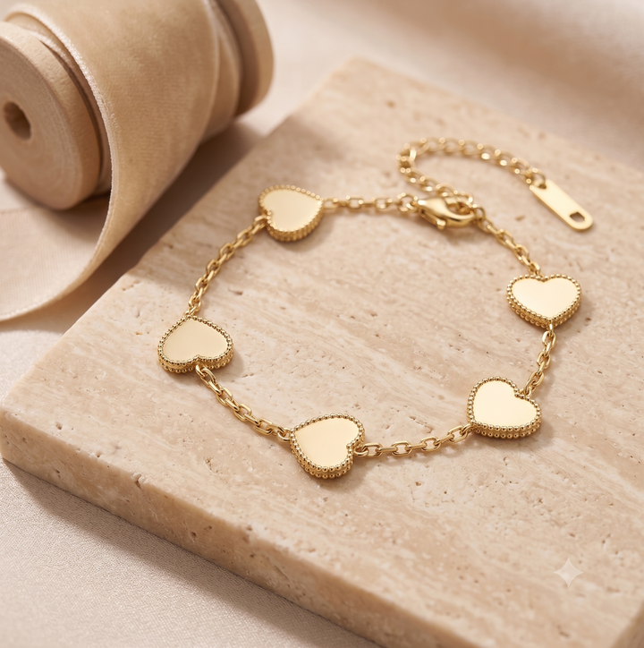Chaque Bracelet Cœur en Or