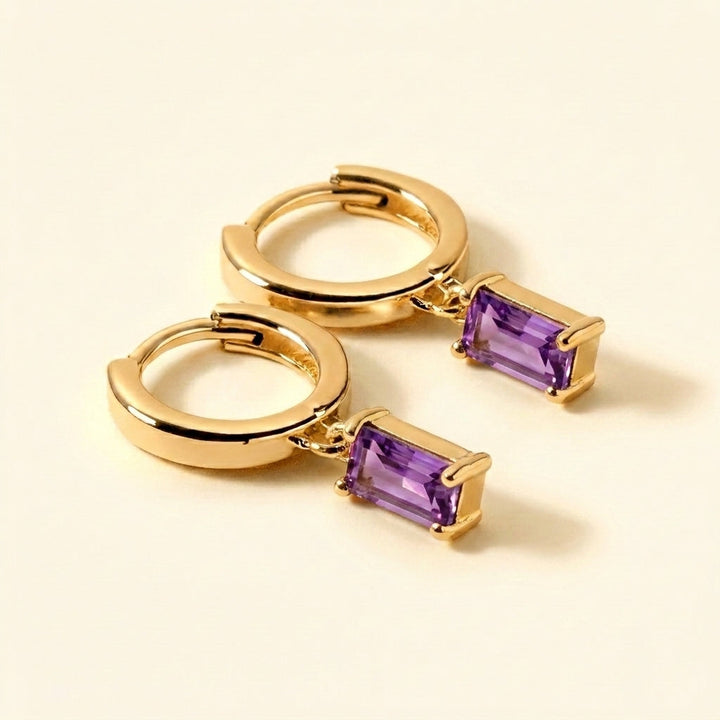 Boucles d'oreilles en pierre de naissance