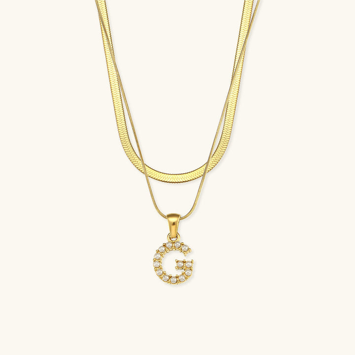 Collier en Or avec Lettre Initiale Superposée Fiona