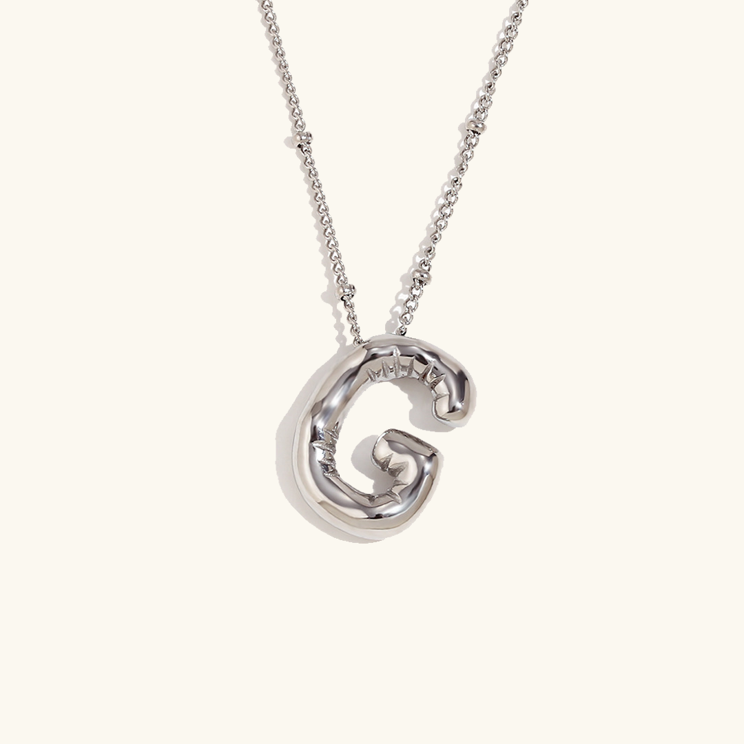 Collier Initial en Or Balloon