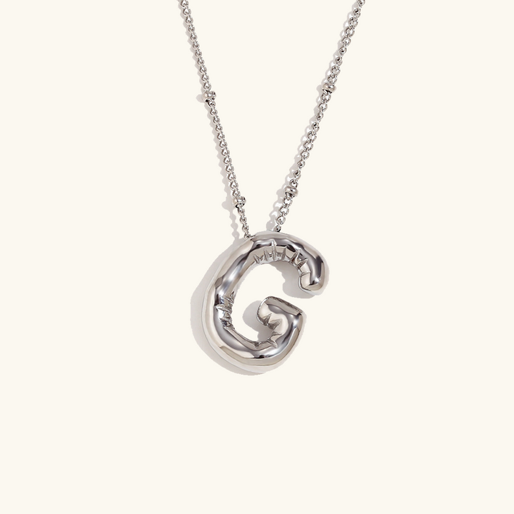 Collier Initial en Or Balloon