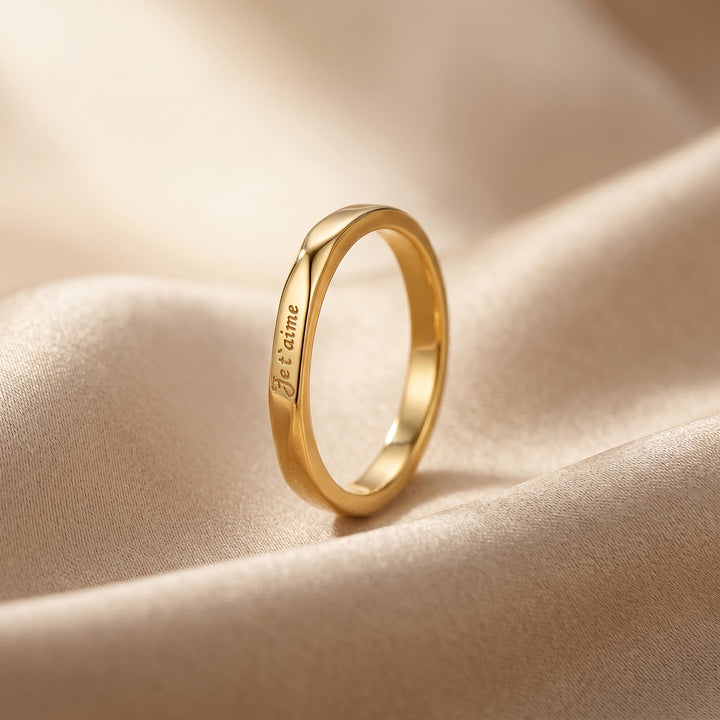 Bague en Or Script d'Amour