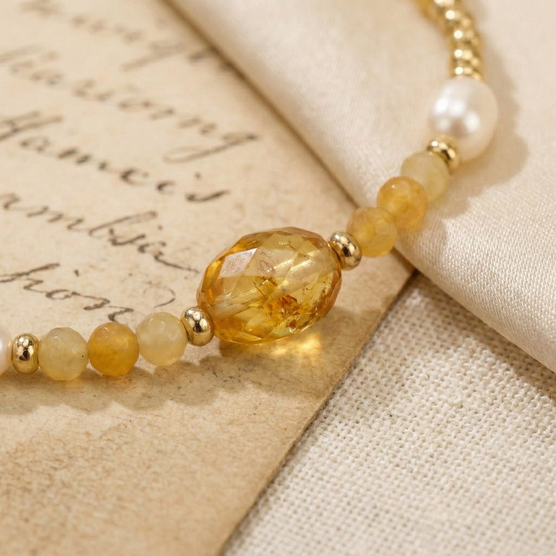 Bracelet en Agate & Perles