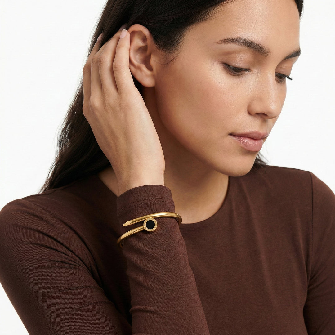 Bracelet en acier doré Amanda